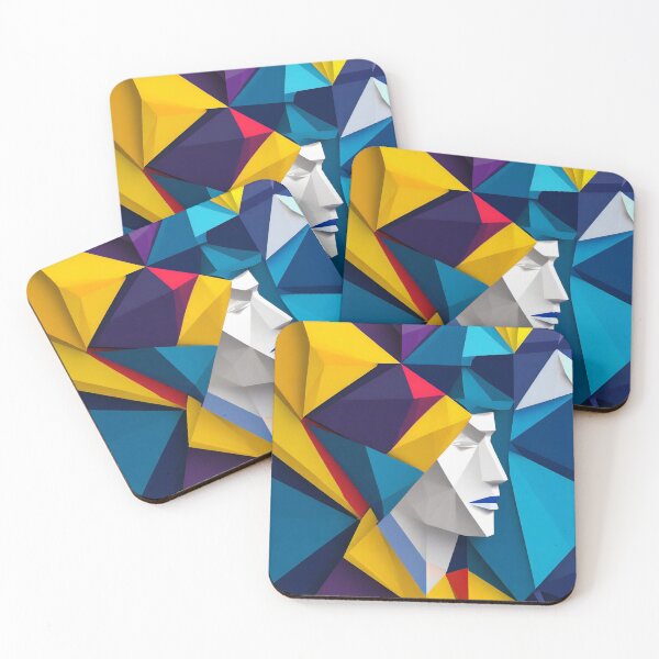 Item preview, Geometric Man Portrait Illustration designed and sold by MakeInShop.