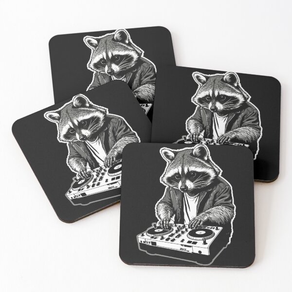Item preview, Deck-spinning Raccoon - Valentines Day For DJ designed and sold by Raccoon's World.