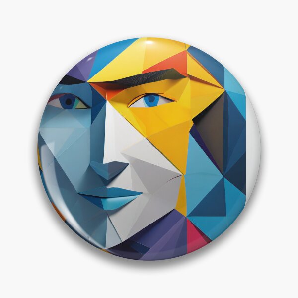 Item preview, Geometric Man Portrait Illustration designed and sold by MakeInShop.