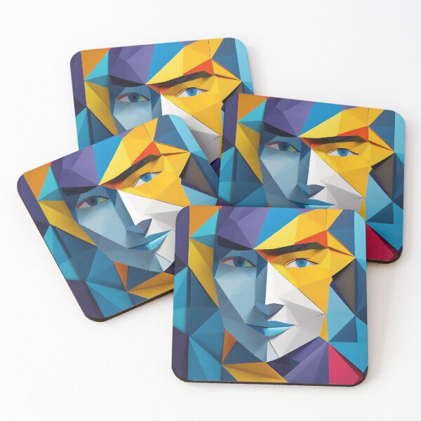 Item preview, Geometric Man Portrait Illustration designed and sold by MakeInShop.