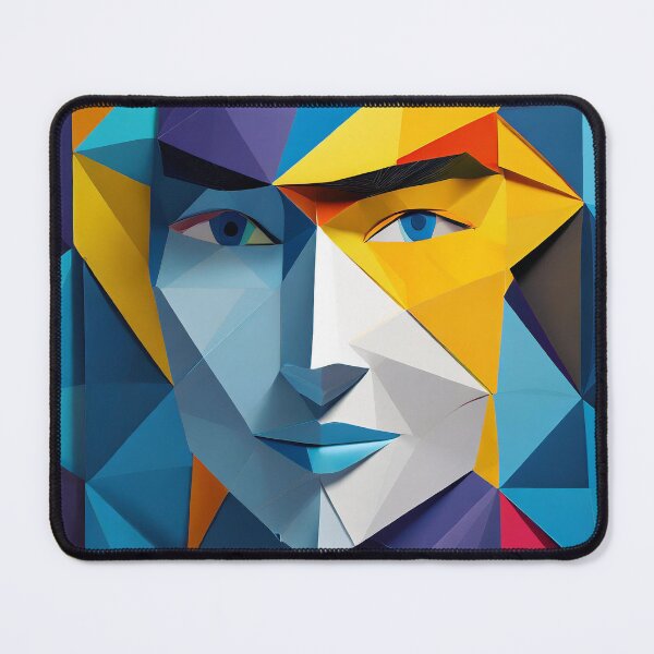 Item preview, Geometric Man Portrait Illustration designed and sold by MakeInShop.