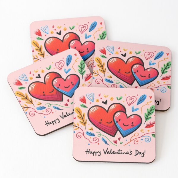 Item preview, Happy Valentine's Day Connected hearts among plants drawing designed and sold by JaroDesign2023.