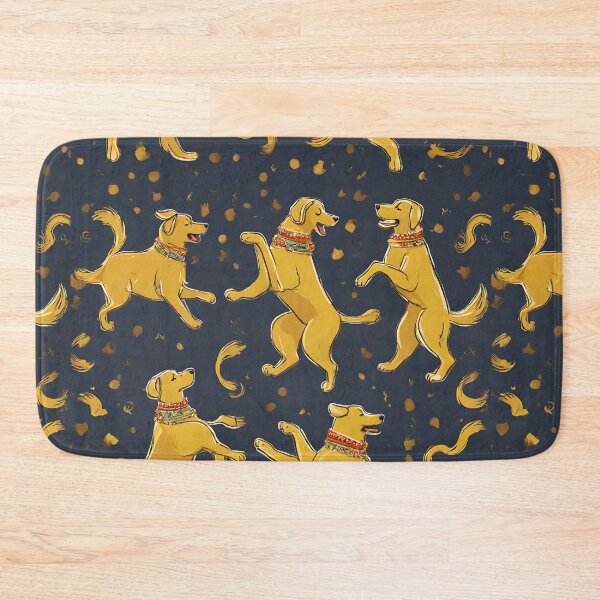 Item preview, dancing golden dogs designed and sold by Vilemo.