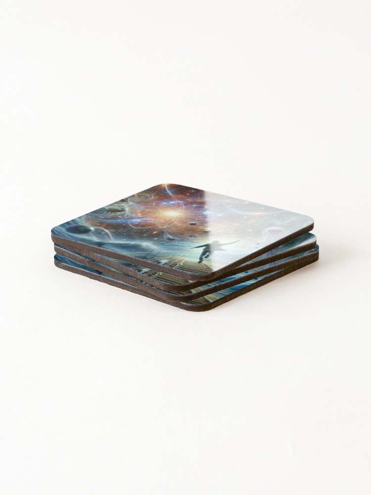 Thumbnail 4 of 5, Coasters (Set of 4), Quantum Reverie designed and sold by DigiDomination.