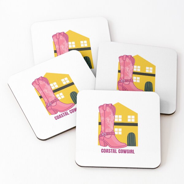 Item preview, coastal cowgirl, pink western boots designed and sold by Design_for_merch.