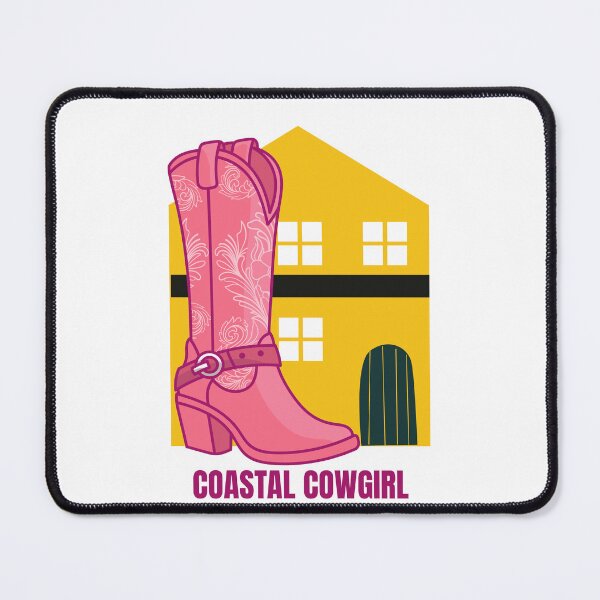 Item preview, coastal cowgirl, pink western boots designed and sold by Design_for_merch.