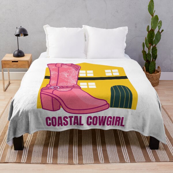 Item preview, coastal cowgirl, pink western boots designed and sold by Design_for_merch.