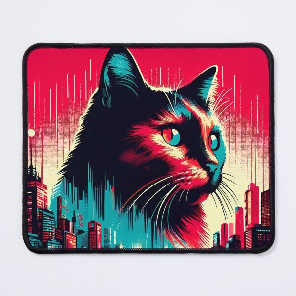 Item preview, Cat Tortie Looking Over a City designed and sold by printmala.
