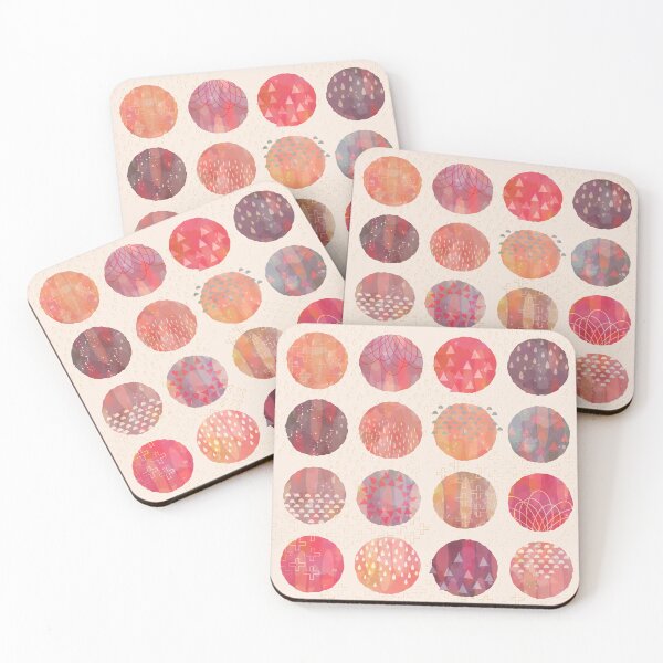 Item preview, Celestial Bodies in Coral, Purple and Cream designed and sold by Daisy Beatrice.