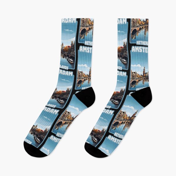 Item preview, Architectural landscape skyline of Amsterdam, Netherlands. Beautiful travel design. designed and sold by Unitepeople.