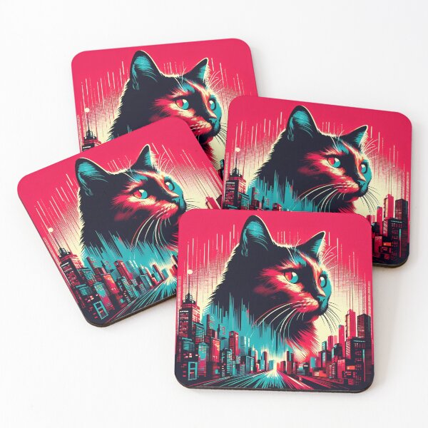Item preview, Cat Tortie Looking Over a City designed and sold by printmala.