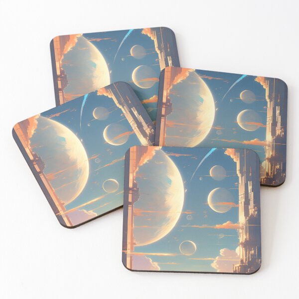 Item preview, Beautiful sunset in a fantasy world designed and sold by Bonsai20.