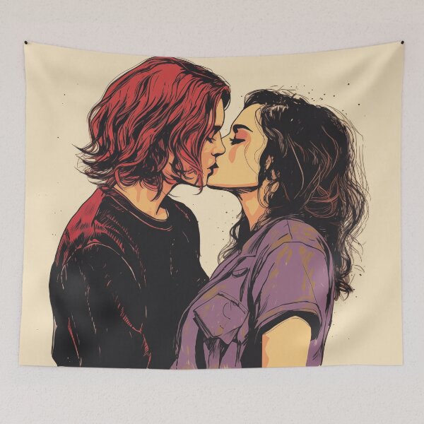 Item preview, Girls Kissing 4 | Love LGBTQ+ AI Generated designed and sold by scudpunk.
