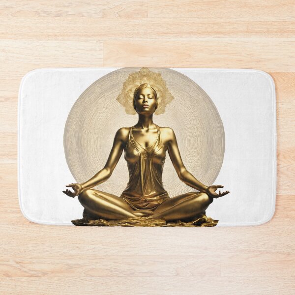 Item preview, Golden woman meditating designed and sold by MyCraftForYOU.