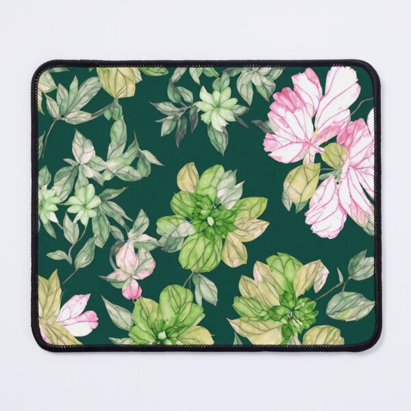 Artikelvorschau, Grüne Teeblätter und rosa Blumen entworfen und verkauft von SimplyConnor.