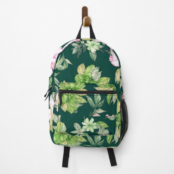 Item preview, Green tea leaves and pink flowers designed and sold by SimplyConnor.
