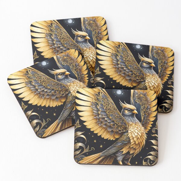 Item preview, Golden Freedom Bird designed and sold by cyberartstudiox.