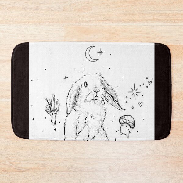 Item preview, black and white rabbit and fungy aliens designed and sold by Tintto.