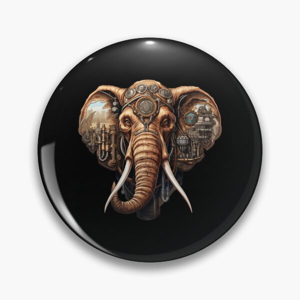 Item preview, Woolly Mammoth Ice Age Prehistoric Elephant Cyberpunk Gift designed and sold by Saltycrowshop.