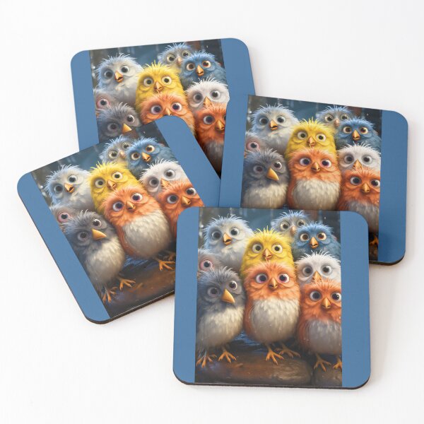 Item preview, 9 Googly Eyed Birds designed and sold by WesDotPhotography.