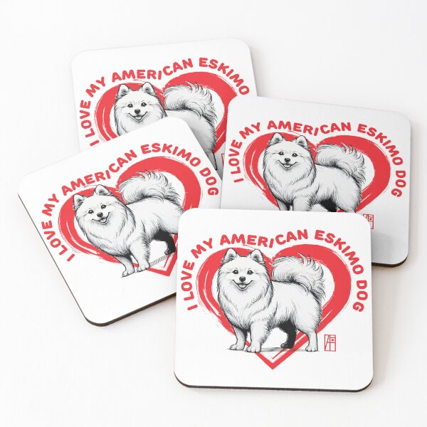 Item preview, I Love My American Eskimo Dog- I Love my dog - Smart dog designed and sold by ArtProjectShop.