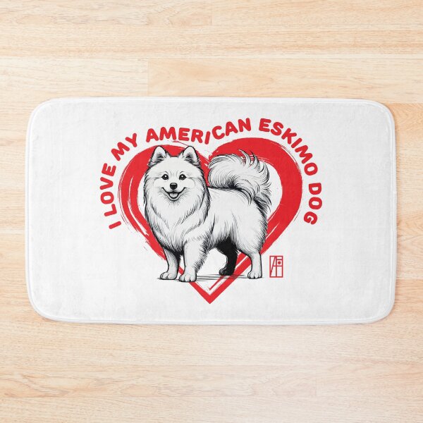 Item preview, I Love My American Eskimo Dog- I Love my dog - Smart dog designed and sold by ArtProjectShop.
