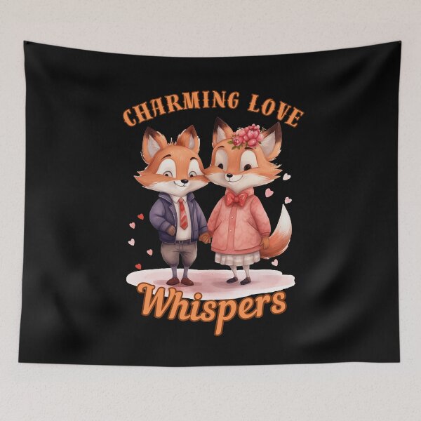 Item preview, Charming Love Whispers. fox portrait designed and sold by FoxVibes.