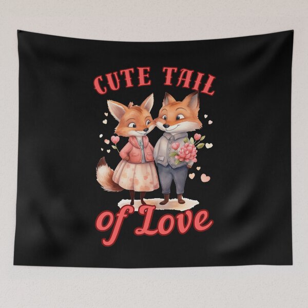 Item preview, Cute Tail of Love. fox head designed and sold by FoxVibes.