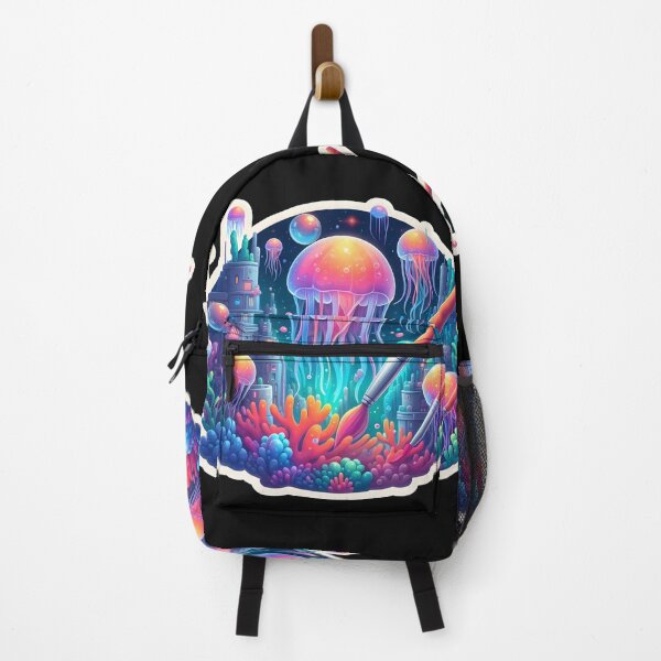 Item preview, Luminescent Depths: Coral Canvas designed and sold by AI-Only Creations.