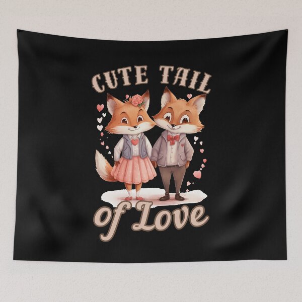 Item preview, Cute Tail of Love. fox boho designed and sold by FoxVibes.
