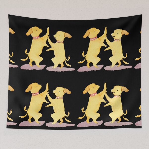 Item preview, Dancing golden dogs designed and sold by Vilemo.