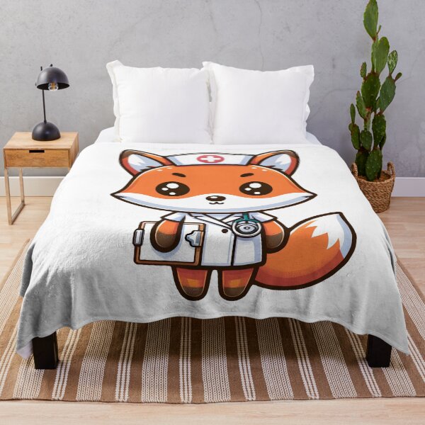 Item preview, Kawaii FKawaii Fox Nurse T-Shirt | Adorable Medical Fox Art | Whimsical Healthcare Apparelox Nurse T-Shirt | Adorable Medical Fox Art | Whimsical Healthcare Apparel designed and sold by PuffPuffPrint.