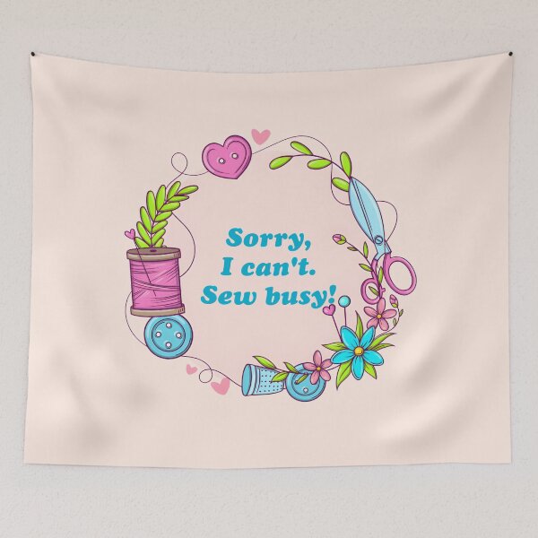 Item preview, Lo siento. No puedo. ¡Coser ocupado! (v2) designed and sold by PeacefulHShop.