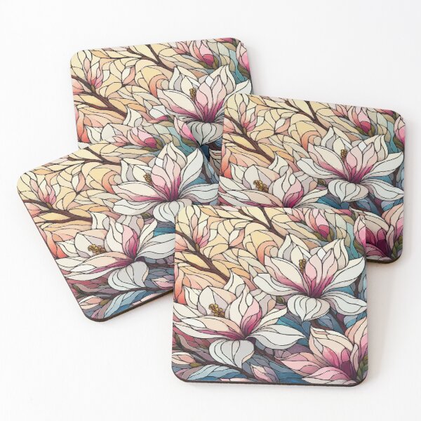 Item preview, Magnolias Stained Glass designed and sold by tanonisdesigs.