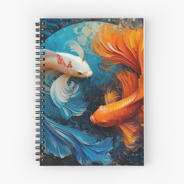 Item preview, Yin Yang Koi Fish Painting designed and sold by HomeAndHope.