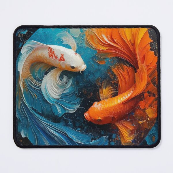Item preview, Yin Yang Koi Fish Painting designed and sold by HomeAndHope.