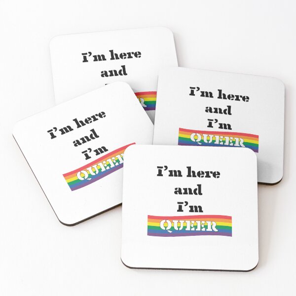 Item preview, I'm Here And I'm Queer designed and sold by BritySpear.