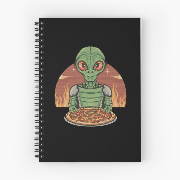 Item preview, Funny Alien Head Eating Pizza UFO Extraterrestrial designed and sold by EanayarDesigns.