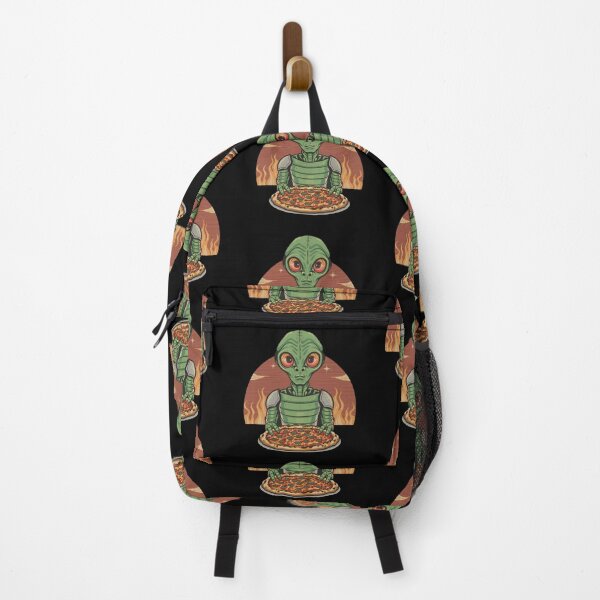 Item preview, Funny Alien Head Eating Pizza UFO Extraterrestrial designed and sold by EanayarDesigns.