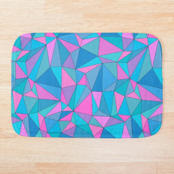 Item preview, 3D Mosaic Triangles Blue Green Pink designed and sold by WeArePear.