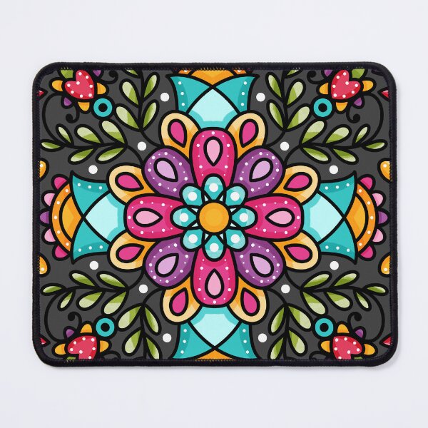Vista previa del artículo con la obra «Mandala floral estilo mexicano», diseñado y vendido por Irma Bonet.
