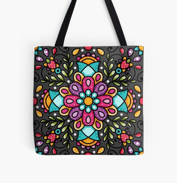 Om Mandala Tote Bag - Yoga Bees Are Beautiful