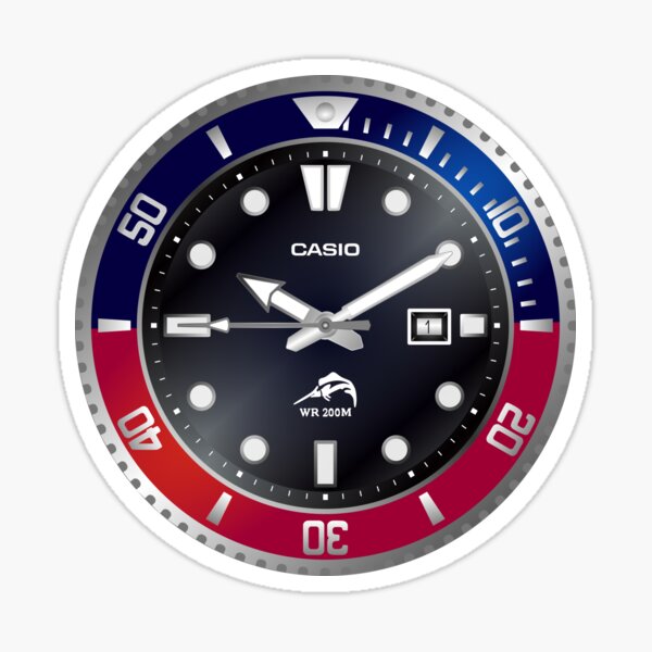 Item preview, Casio Duro Pepsi Vector designed and sold by RadDadArt.