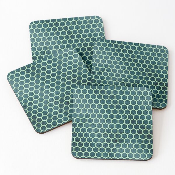 Item preview, Blue Metal Hexagon Pattern designed and sold by Diana377.