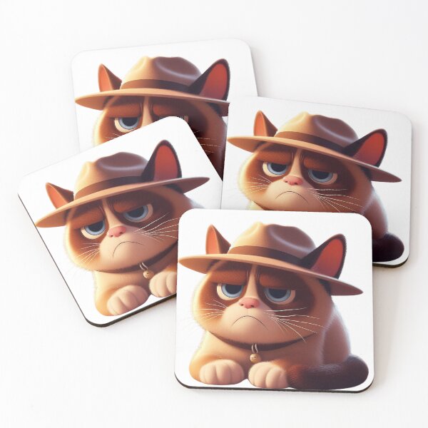 Item preview, Snack Mystery: Grumpy Detective Cat on the Case! designed and sold by Furbabies Art.