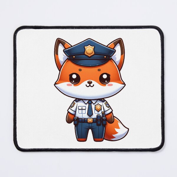 Item preview, Kawaii Foxy Police Officer Design | Cute Law Enforcement Fox Art designed and sold by PuffPuffPrint.