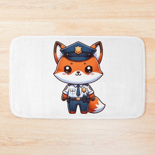 Item preview, Kawaii Foxy Police Officer Design | Cute Law Enforcement Fox Art designed and sold by PuffPuffPrint.