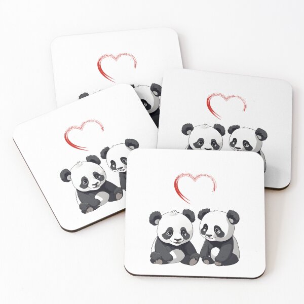 Item preview, Cute Baby Panda’s Valentine’s Day Love Heart Gifts For Animal Lovers  designed and sold by Cuteanimalgifts.