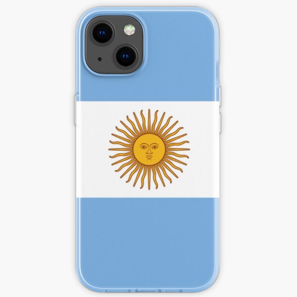 ARGENTINA. Flag of Argentina, Argentina Flag, Argentinian Flag, Sol de Mayo Bandera de Argentina. The national flag of Argentina. iPhone Soft Case
