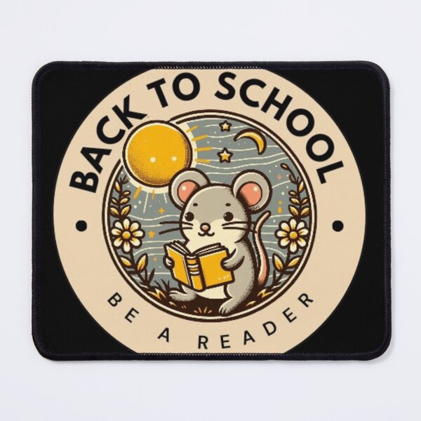 Item preview, Back to school cute mouse reading a book designed and sold by Culmika.